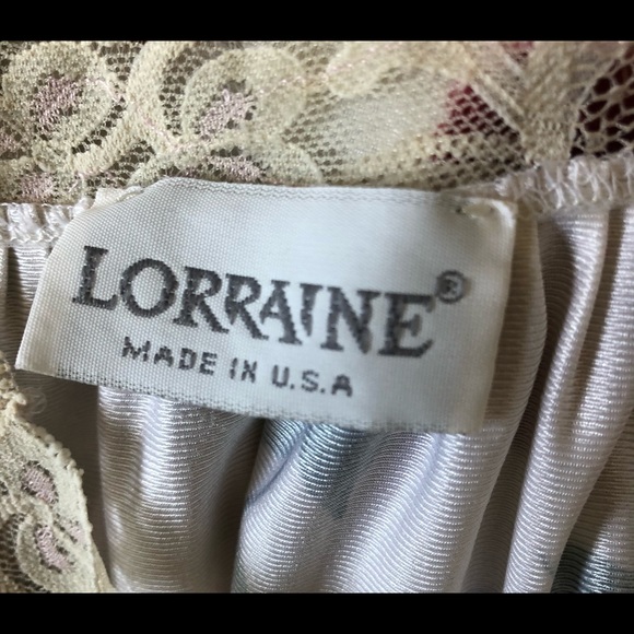 Vintage Lorraine Floral Nightie Lingerie Chemise M - Picture 8 of 9